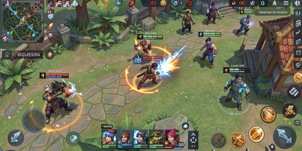 f08 - Screenshot suasana pertempuran yang intens.